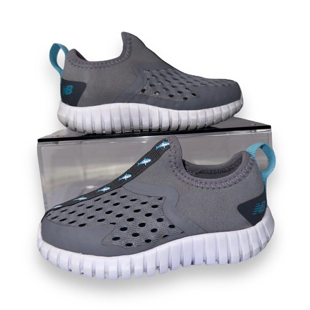 New Balance Aqua Drift Casual Shoes Grey‎ / Blue ITAQDGB Infant 6.5